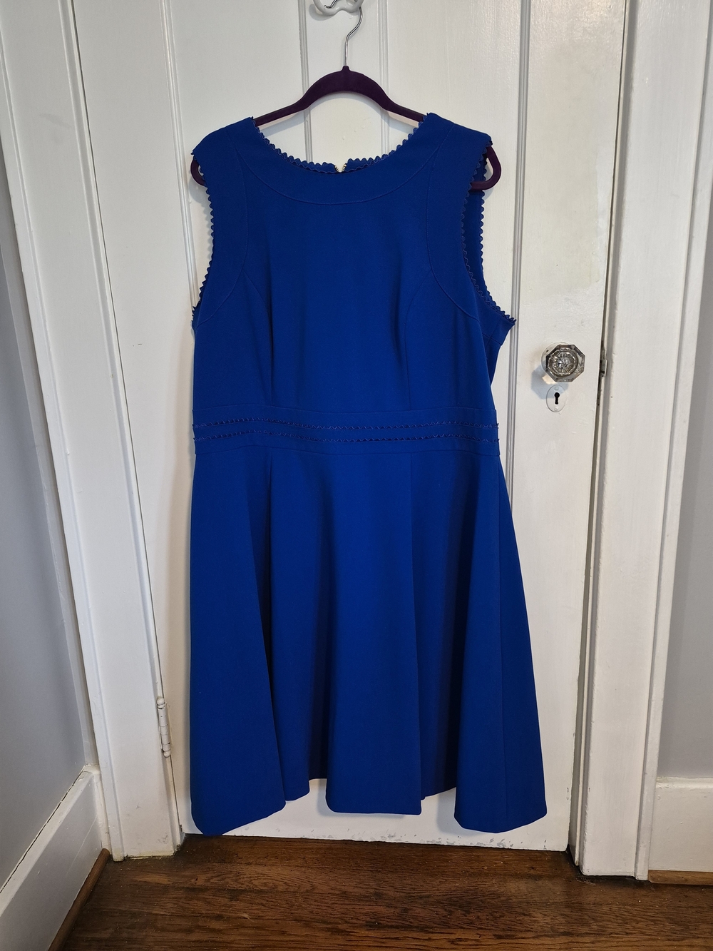 Calvin Klein Royal Blue Sleeveless Fit-and-Flare Dress